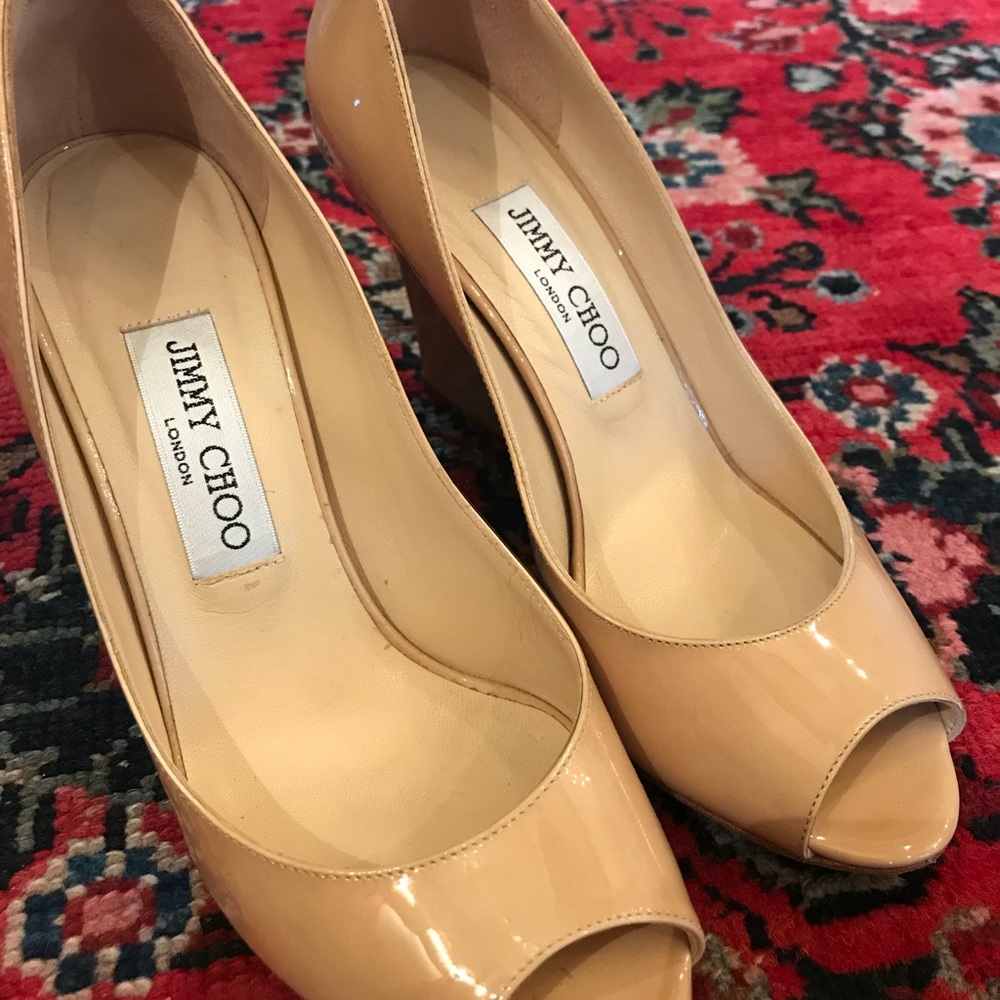 Jimmy Choo Peep Toe Wedges